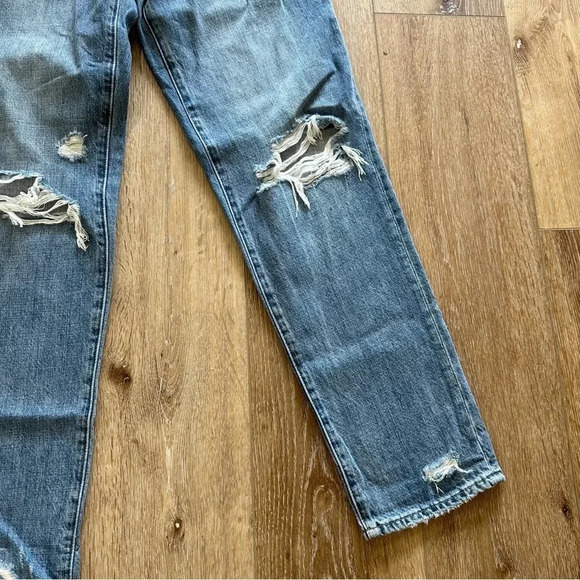 Pistola Presley High Rise Relaxed Roller Distressed Denim Jeans Size 27 NWT - Picture 3 of 12